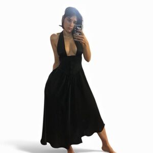 NWT Vanessa Mooney Venus Dress in Black S